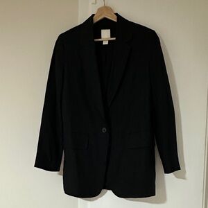 H&M Black Single-Button Blazer
